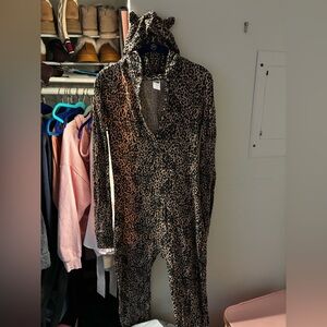 PINK Leopard Print Sleep Onesie